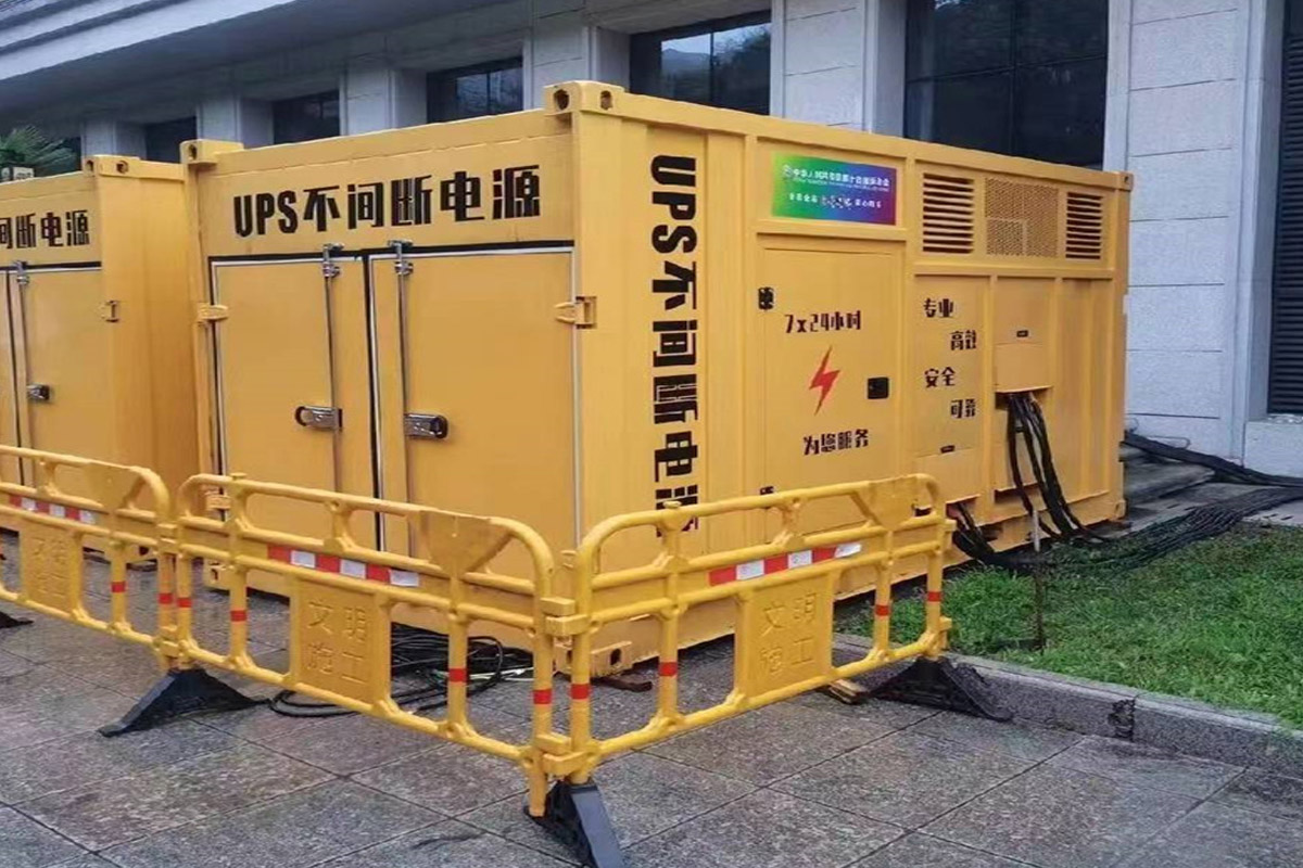 新蔡发电机租赁施工现场
